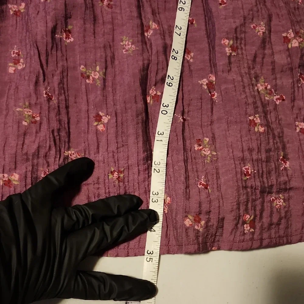 Aeropostale Mauve Floral Midi Dress - Picture 6 of 7